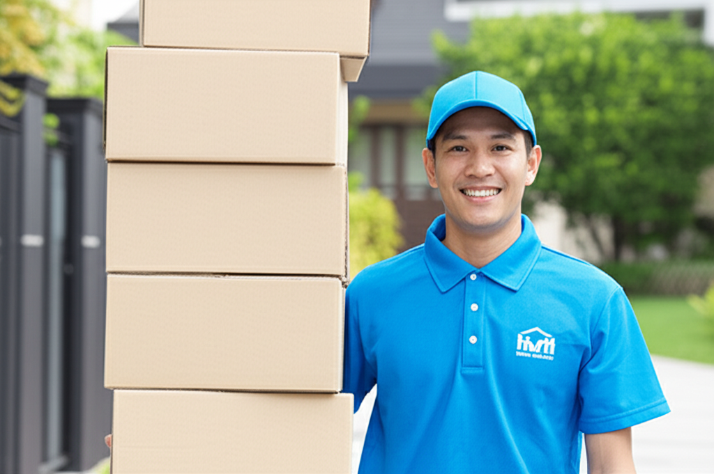 Kurir dengan paket