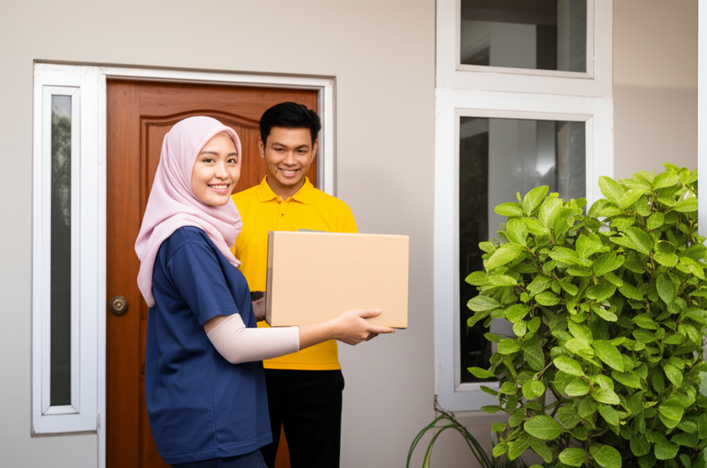 Pelanggan senang menerima pesanan